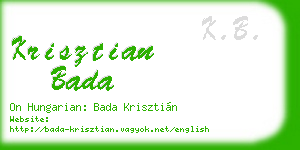 krisztian bada business card